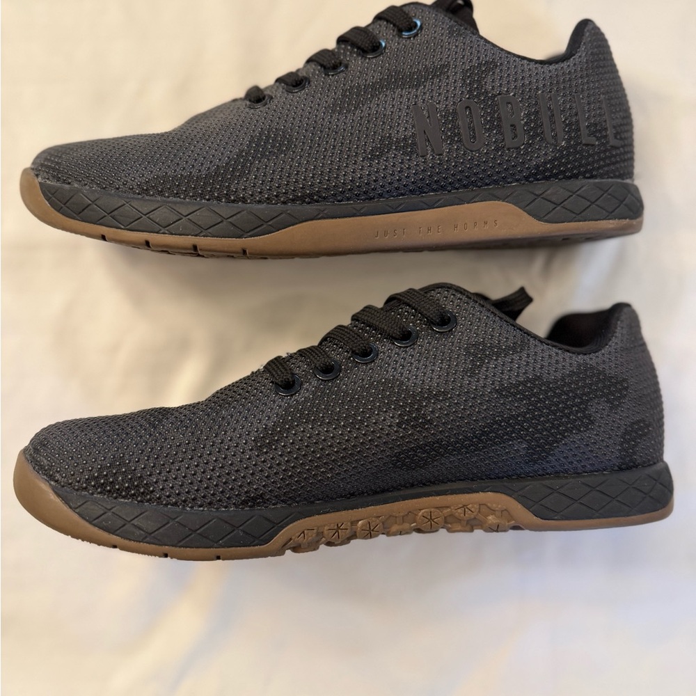 LIKE NEW. NOBULL Women’s Black Camo Gum Bottoms Training Shoes